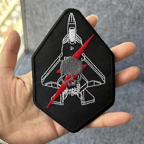 Klett Patch "Totenkopf-Flugzeug" Patches Modernes Militär Moral Taktisch Flicken Bestickter Aufnäher Mit Haken- Und Flauschbänder Klett Patch "Totenkopf-Flugzeug" Patches Modernes Militär Moral Taktisch Flicken Bestickter Aufnäher Mit Haken- Und Flauschbänder von Fiwzzdur