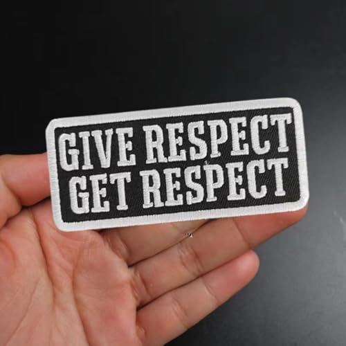 "RESPEKT GEBEN - RESPEKT BEKOMMEN" Modernes Militär Moral Taktisch Flicken Bestickter Aufnäher Mit Haken- Und Flauschbänder von Fiwzzdur
