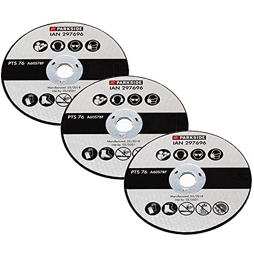 Parkside Trennschreibe Schleifscheibe 3x für Parkside Akku Winkelschleifer PWSA 12 B1 LIDL IAN 312027 Akku Handwerkzeug Hand Winkelschleifer Schleifscheiben Parkside (3-er Set) von FixedByU