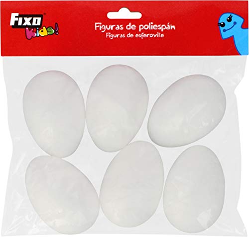 Fixo Kids Eier, Porexpan, 6 Stück, 7,5 cm von Fixo Kids