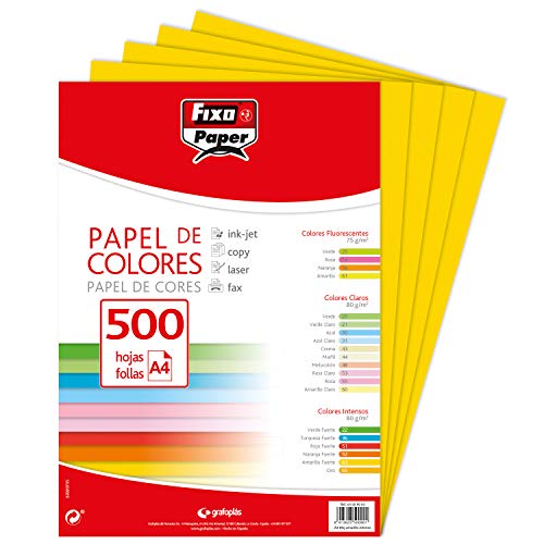 FIXO 65009063 Blätter 80 g, Papier, gelb, A4 von Fixo