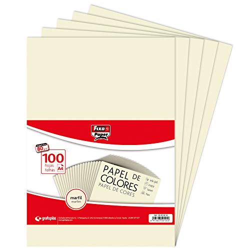 Feste Blätter 80 g, Papier, Elfenbein, A4 Feste Blätter 80 g, Papier, Elfenbein, A4 von Fixo