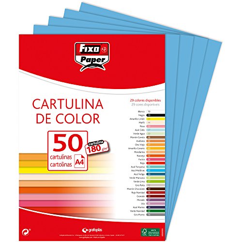 Fixo 11110331 – Pack von 50 Karton, A4, hellblau Fixo 11110331 – Pack von 50 Karton, A4, hellblau von Fixo