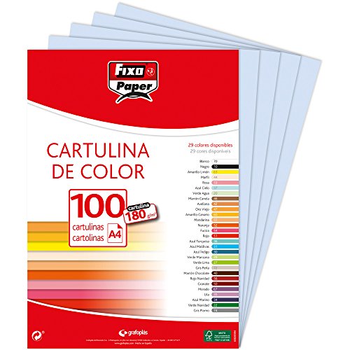 Fixo 11110437 – Pack 100 Karton, A4, himmelblau Fixo 11110437 – Pack 100 Karton, A4, himmelblau von Fixo