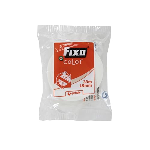 Fixo 75088570 Klebeband, Weiß, 19 mm x 33 m von Fixo