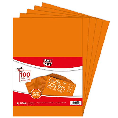 FIXO Paper 65009252 Packung mit 100 Blatt à 80 g, Papier, orange, A4, stück FIXO Paper 65009252 Packung mit 100 Blatt à 80 g, Papier, orange, A4, stück von Fixo