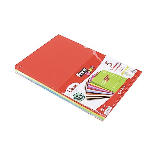 Fixo Kids Tasche mit 5 dicken EVA-Schaumstoffplatten | verschiedene Farben | 20 x 30 cm | Dicke 5 mm | Perfekt für Schulhandwerk und Dekorationen | Entwickeln Sie Ihre Kreativität von Fixo