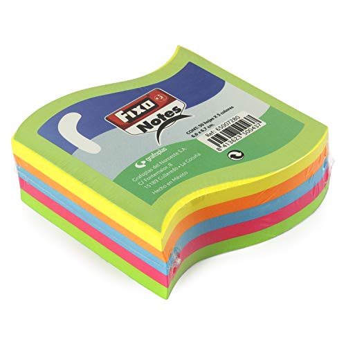 Fixo Haftnotizblock mit 250 Haftnotizen, 76 x 76 mm, Neonfarben Fixo Haftnotizblock mit 250 Haftnotizen, 76 x 76 mm, Neonfarben von Fixo