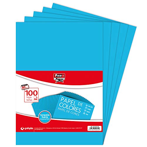 FIXO Paper 65009236. Packung mit 100 Bögen, 80 g, Papier, türkis, A4, stück FIXO Paper 65009236. Packung mit 100 Bögen, 80 g, Papier, türkis, A4, stück von Fixo