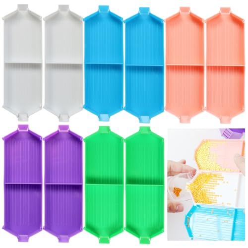Fiyuer 10 Stück Diamond Painting Schiffchen Bunt, Stackable Tablett als Diamond Painting Zubehör, Diamond Painting Aufbewahrung für Diamant Painting Bilder Erwachsene Fiyuer 10 Stück Diamond Painting Schiffchen Bunt, Stackable Tablett als Diamond Painting Zubehör, Diamond Painting Aufbewahrung für Diamant Painting Bilder Erwachsene von Fiyuer