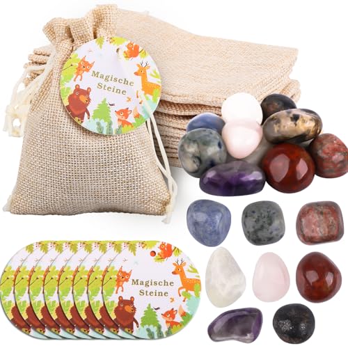 Fizdoqg 12 Set Glückssteine für Kinder 20-30mm Groß Edelsteine für Kinder Magische Steine Party Mitgebsel mit Jutesäckchen für Gastgeschenke Kindergeburtstag Fizdoqg 12 Set Glückssteine für Kinder 20-30mm Groß Edelsteine für Kinder Magische Steine Party Mitgebsel mit Jutesäckchen für Gastgeschenke Kindergeburtstag von Fizdoqg