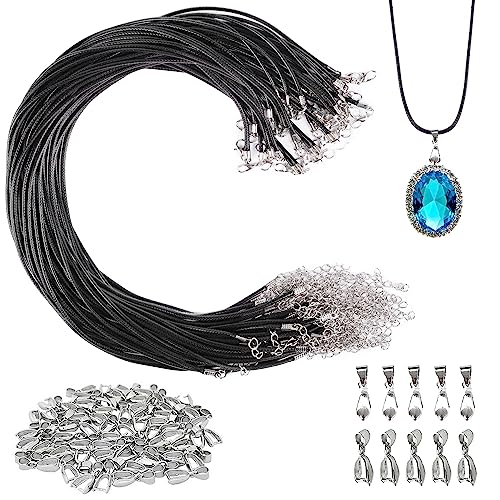Fizdoqg 60 Stück Lederbänder für Ketten 50cm Lederband Kette mit Verschluss 2mm Lederband Halskette Schwarz Ketten Lederbänder für DIY Basteln, 30 Lederband Kette, 30 Anhängerschlaufe Ösen Fizdoqg 60 Stück Lederbänder für Ketten 50cm Lederband Kette mit Verschluss 2mm Lederband Halskette Schwarz Ketten Lederbänder für DIY Basteln, 30 Lederband Kette, 30 Anhängerschlaufe Ösen von Fizdoqg