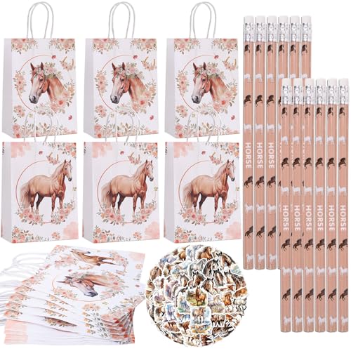 Fizdoqg Pferde Mitgebsel Kindergeburtstag Set Give Aways Pferdegeburtstag Gastgeschenke 12 Pferd Bleistifte, 12 Pferde Geschenktüten und 50 Pferde Sticker für Kinder Jungen Mädchen Fizdoqg Pferde Mitgebsel Kindergeburtstag Set Give Aways Pferdegeburtstag Gastgeschenke 12 Pferd Bleistifte, 12 Pferde Geschenktüten und 50 Pferde Sticker für Kinder Jungen Mädchen von Fizdoqg