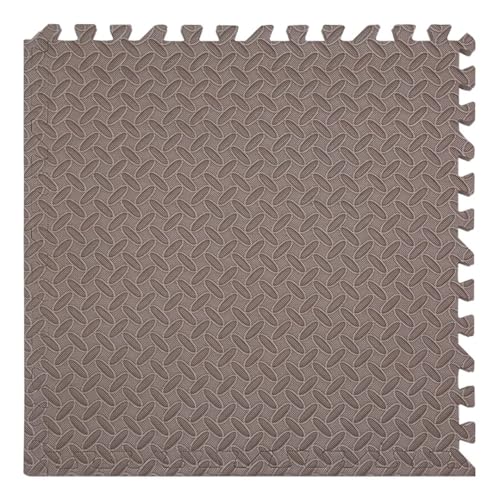 Baby-Puzzle-Boden, Kinderteppich, Schaumstoffdecke, Lernspielzeug, Spielmatte für Kinder, 30 x 1 cm, Braun, 16 Stück von Fjnbbiot