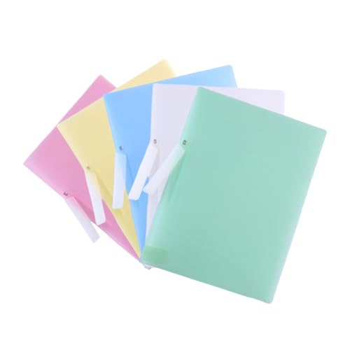 Fkereg Transparente Berichtsmappen mit Schwingclip, verschiedene Farben, Lebenslauf-Portfolio-Ordner für A4- und Briefgröße, Projekt-Präsentationsmappe für Bürodokumente, 5 Stück Fkereg Transparente Berichtsmappen mit Schwingclip, verschiedene Farben, Lebenslauf-Portfolio-Ordner für A4- und Briefgröße, Projekt-Präsentationsmappe für Bürodokumente, 5 Stück von Fkereg