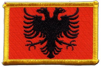 Aufnäher Patch Flagge Albanien - 8 x 6 cm von Flaggenfritze
