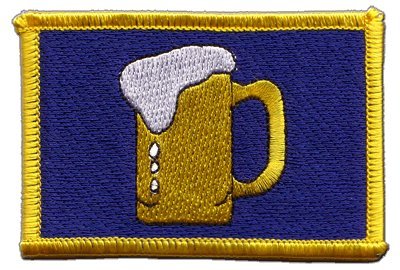 Aufnäher Patch Flagge Bier - 8 x 6 cm von Digni