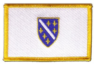 Aufnäher Patch Flagge Bosnien alt 1992-1998 - 8 x 6 cm von Flaggenfritze