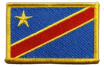 Aufnäher Patch Flagge Demokratische Republik Kongo - 8 x 6 cm von Flaggenfritze