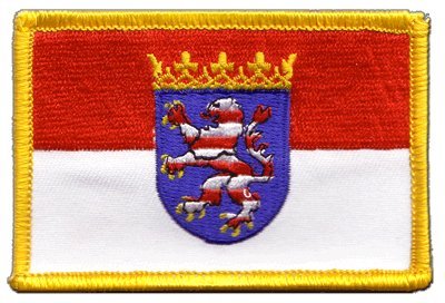 Aufnäher Patch Flagge Deutschland Hessen - 8 x 6 cm von Flaggenfritze