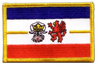 Aufnäher Patch Flagge Deutschland Mecklenburg-Vorpommern - 8 x 6 cm von Flaggenfritze