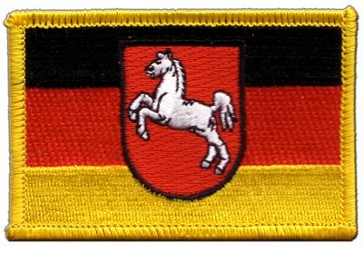 Aufnäher Patch Flagge Deutschland Niedersachsen - 8 x 6 cm von Flaggenfritze