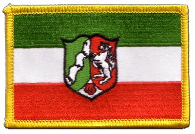 Aufnäher Patch Flagge Deutschland Nordrhein Westfalen - 8 x 6 cm von Flaggenfritze