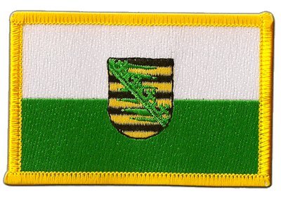 Aufnäher Patch Flagge Deutschland Sachsen - 8 x 6 cm von Flaggenfritze