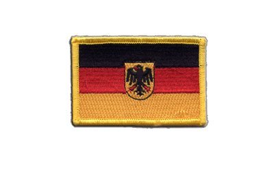 Aufnäher Patch Flagge Deutschland mit Adler - 8 x 6 cm von Flaggenfritze