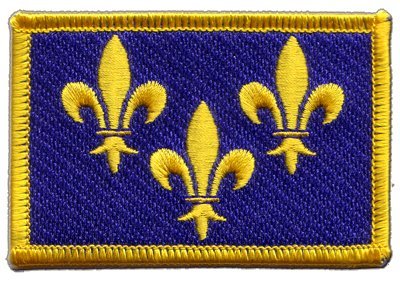 Aufnäher Patch Flagge Frankreich Île de France - 8 x 6 cm von Flaggenfritze