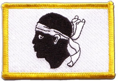 Aufnäher Patch Flagge Frankreich Korsika - 8 x 6 cm von Digni