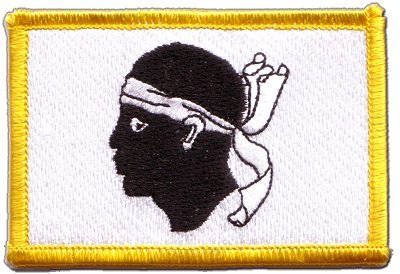 Aufnäher Patch Flagge Frankreich Korsika - 8 x 6 cm von Flaggenfritze