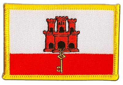 Aufnäher Patch Flagge Gibraltar - 8 x 6 cm von Flaggenfritze