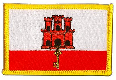 Aufnäher Patch Flagge Gibraltar - 8 x 6 cm von Digni