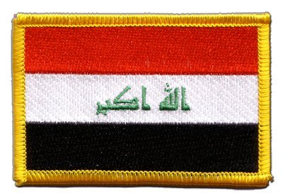 Aufnäher Patch Flagge Irak 2009-8 x 6 cm von Flaggenfritze