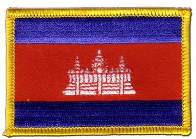 Aufnäher Patch Flagge Kambodscha - 8 x 6 cm von Flaggenfritze