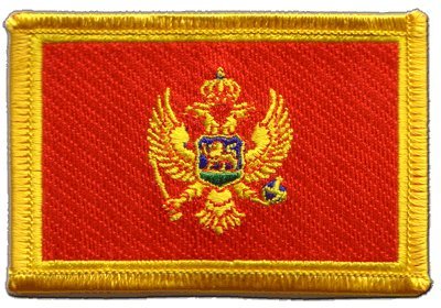 Aufnäher Patch Flagge Montenegro - 8 x 6 cm von Flaggenfritze