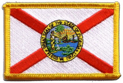 Aufnäher Patch Flagge USA Florida - 8 x 6 cm von Flaggenfritze