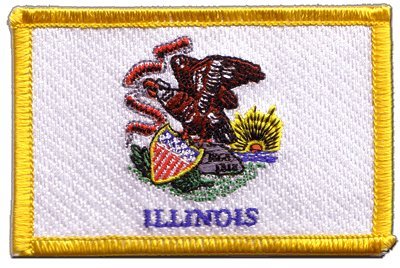Aufnäher Patch Flagge USA Illinois - 8 x 6 cm Aufnäher Patch Flagge USA Illinois - 8 x 6 cm von Flaggenfritze