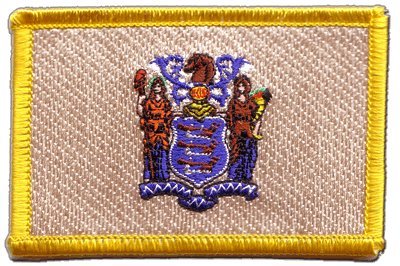 Aufnäher Patch Flagge USA New Jersey - 8 x 6 cm von Digni