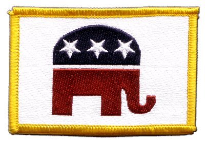 Aufnäher Patch Flagge USA Republikaner Republicans - 8 x 6 cm von Flaggenfritze