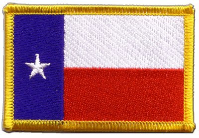 Aufnäher Patch Flagge USA Texas - 8 x 6 cm von Flaggenfritze