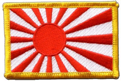Aufnäher gestickt Flagge Japan 2. Weltkrieg 8 x 6 cm von Digni