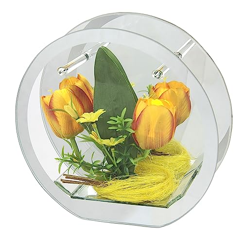 Dekoriertes Deko-Objekt aus Glas mit Tulpen Gänseblümchen Hase LED Licht Lichterkette Lichtergirlande LED-Girlande Stimmungslicht Dekoration Ostern Frühjahr Glas Geschenk Dekoobjekt Ornamente 3D Bild Dekoriertes Deko-Objekt aus Glas mit Tulpen Gänseblümchen Hase LED Licht Lichterkette Lichtergirlande LED-Girlande Stimmungslicht Dekoration Ostern Frühjahr Glas Geschenk Dekoobjekt Ornamente 3D Bild von Flair Flower