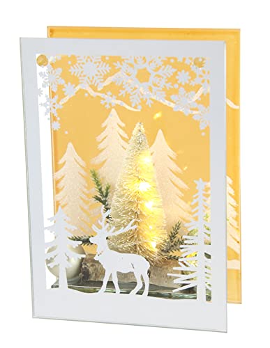 Dekoriertes Dekoobjekt aus Glas mit LED Licht weißer Mini Tannenbaum Lampe Stimmungslicht Lichterkette Weihnachtsdeko 3D Bild Dekoration Weihnachten Tischdeko Ornamente 3D Bild Geschenk Dekoration Dekoriertes Dekoobjekt aus Glas mit LED Licht weißer Mini Tannenbaum Lampe Stimmungslicht Lichterkette Weihnachtsdeko 3D Bild Dekoration Weihnachten Tischdeko Ornamente 3D Bild Geschenk Dekoration von Flair Flower