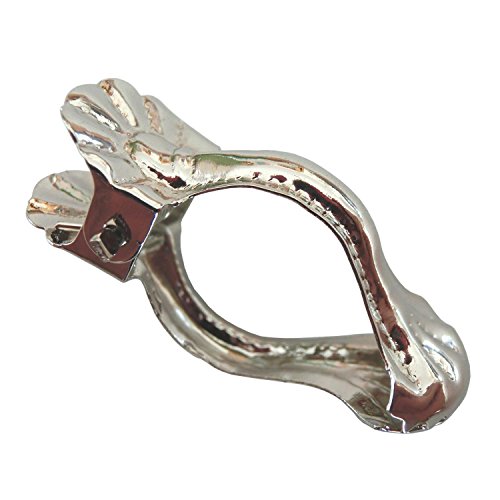 Flairdeco Donauklammern / Dekoklammern für Scheibenstangen 12 mm Ø, Metall, Chrom, 20 Stück von Flairdeco