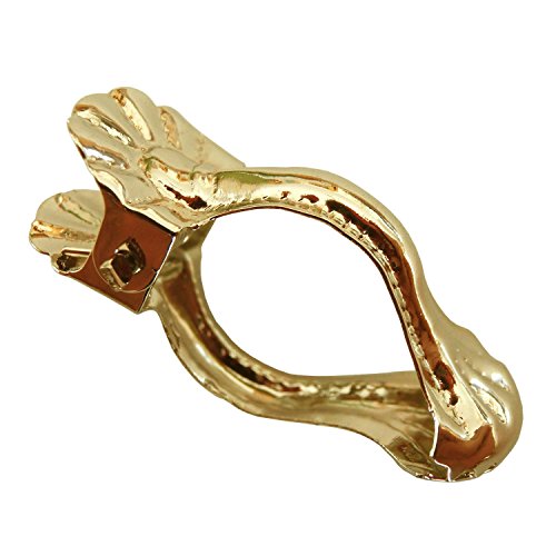 Flairdeco Donauklammern / Dekoklammern für Scheibenstangen 12 mm Ø, Metall, Messing, 20 Stück von Flairdeco
