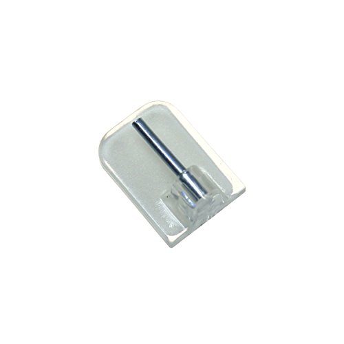 Flairdeco Klebehaken mit Metallstift für Vitragestangen, Plastik, Transparent, 4 Stück von Flairdeco