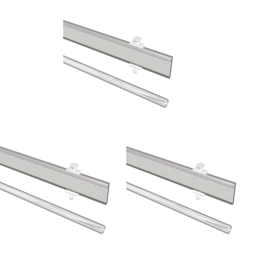 Flairdeco Paneelwagen mit Klettband, kürzbar, Aluminium, Silbergrau, 57 cm (Packung mit 3) von Flairdeco