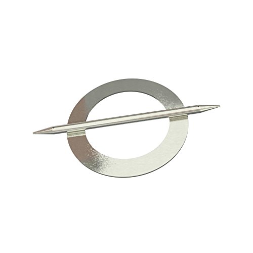 Flairdeco Raffspange mit Splint Modell Kreis, Metall, Edelstahl-Optik von Flairdeco